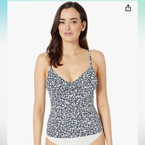 NWT Ralph Lauren Ditzy Underwire Lingerie Ruffle Tankini Swim Top - Picture 1 of 5